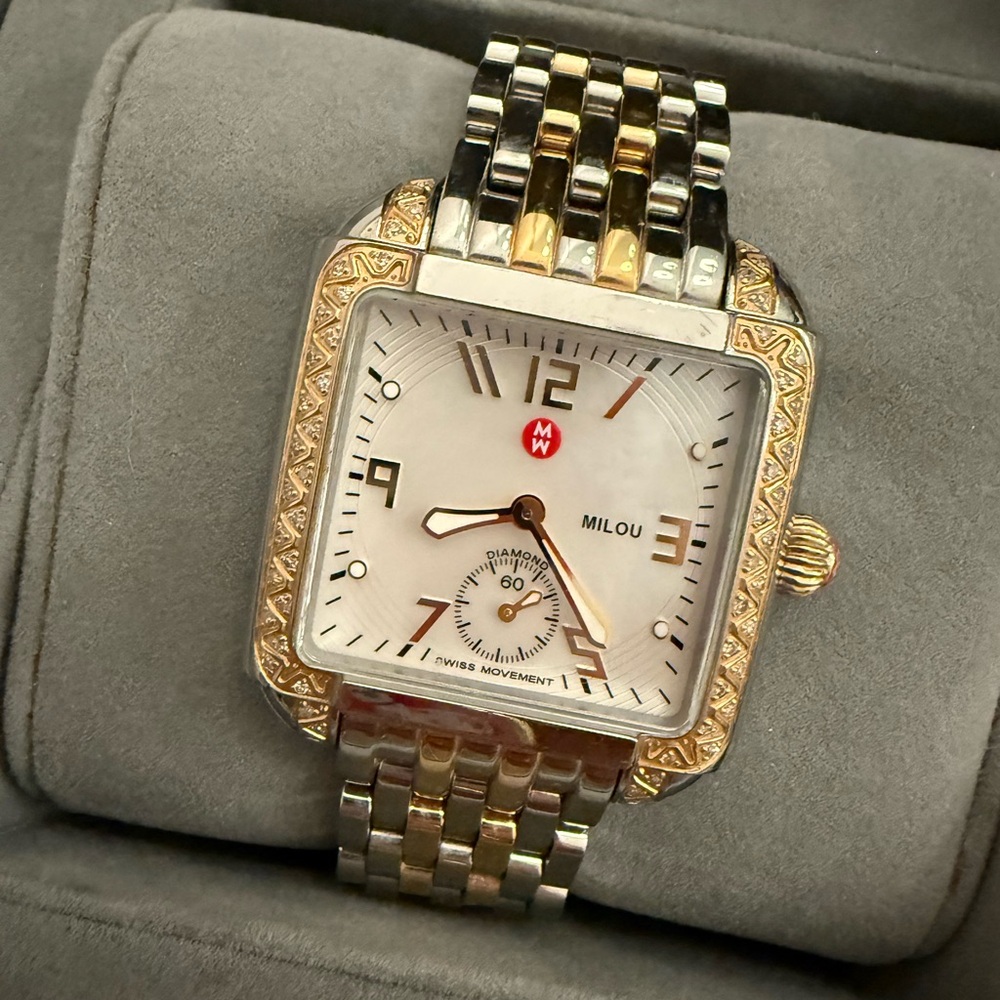 Michele Two-Tone Gold and Silver Watch